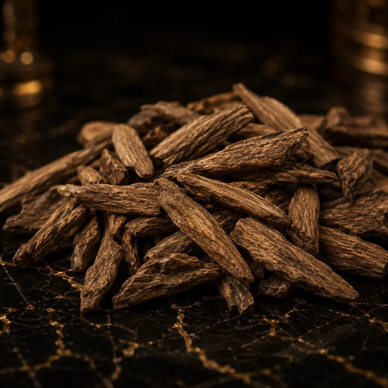 Close-up of Daqat Moroki pieces with rich natural texture